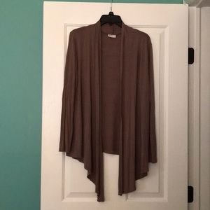 Long sleeve cascade front sweater